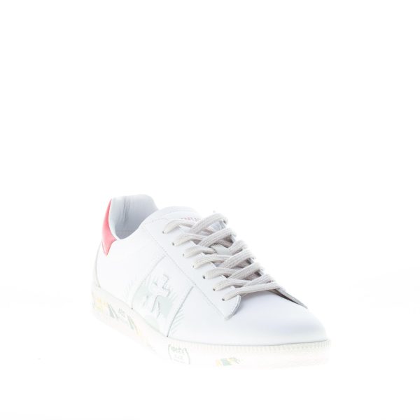 PREMIATA uomo sneaker ANDY 5144 in pelle BIANCO più rosso - immagine 2