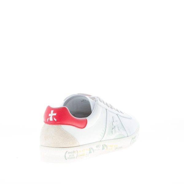 PREMIATA uomo sneaker ANDY 5144 in pelle BIANCO più rosso - immagine 3
