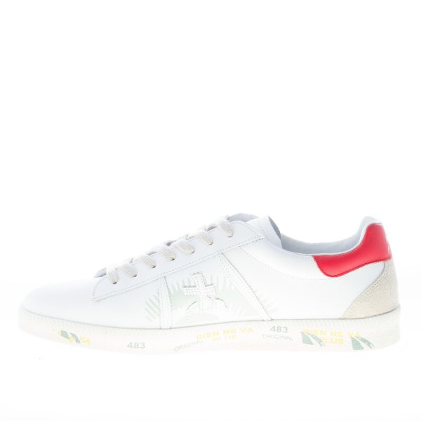 PREMIATA uomo sneaker ANDY 5144 in pelle BIANCO più rosso - immagine 5