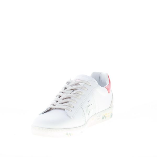 PREMIATA uomo sneaker ANDY 5144 in pelle BIANCO più rosso - immagine 6