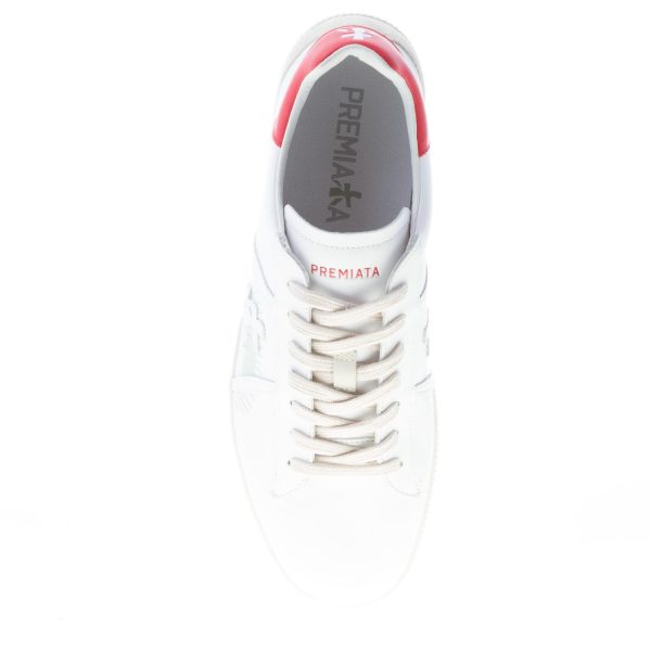 PREMIATA uomo sneaker ANDY 5144 in pelle BIANCO più rosso - immagine 7