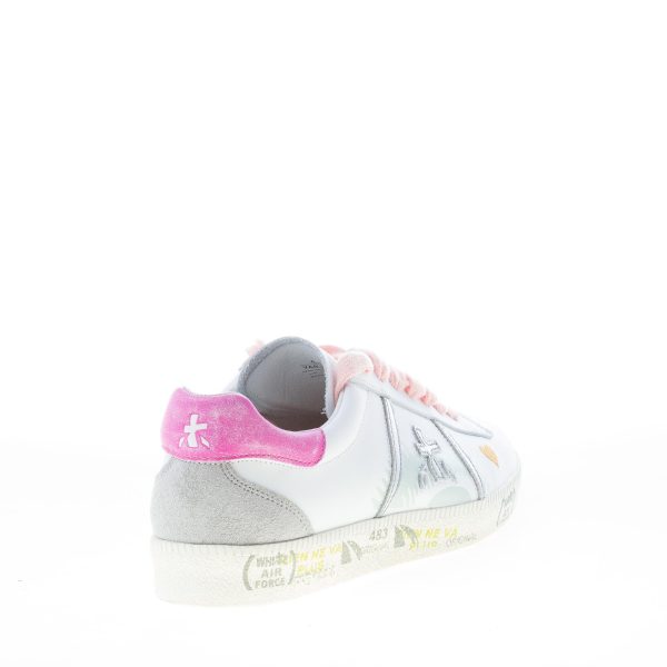 PREMIATA donna sneaker ANDY 3903 in pelle BIANCO più rosa - immagine 3