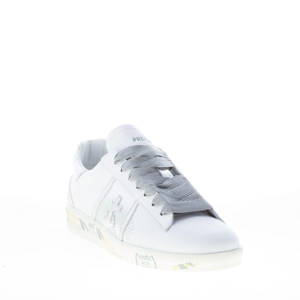 PREMIATA donna sneaker ANDY 4678 in pelle BIANCO più laminato argento - immagine 2