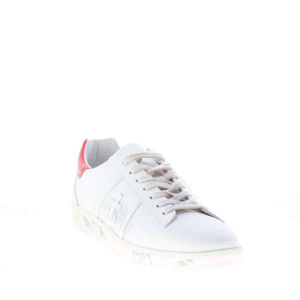 PREMIATA donna sneaker ANDY 5144 in pelle BIANCO più rosso - immagine 2