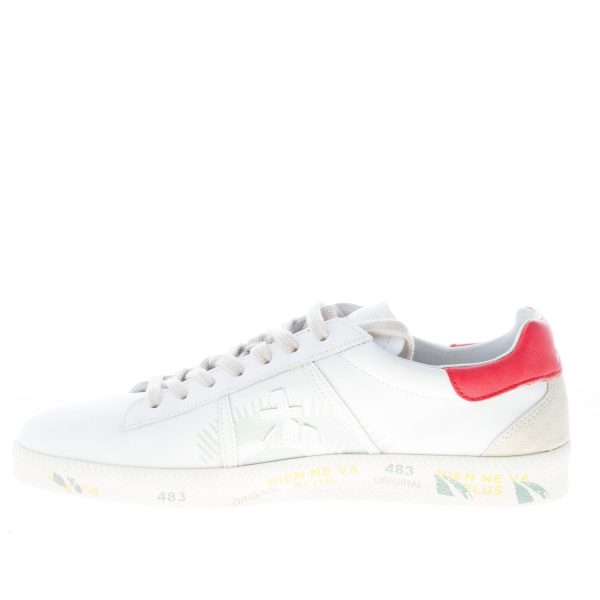 PREMIATA donna sneaker ANDY 5144 in pelle BIANCO più rosso - immagine 5