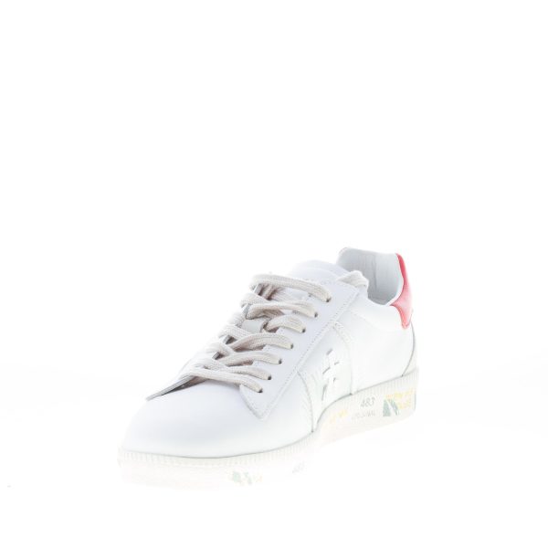 PREMIATA donna sneaker ANDY 5144 in pelle BIANCO più rosso - immagine 6