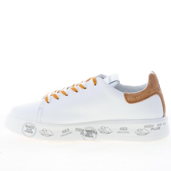 PREMIATA donna sneaker BELLE 5146 in pelle BIANCO più tabacco - immagine 5