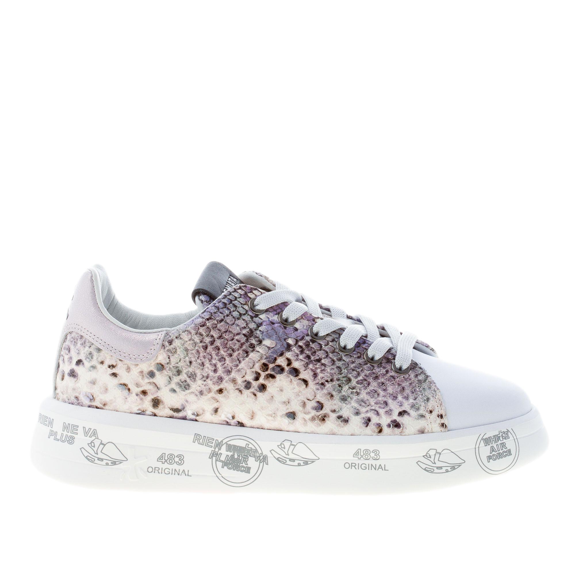 PREMIATA donna sneaker BELLE 5150 in pelle BIANCO più stampa pitone |  Strike Calzature