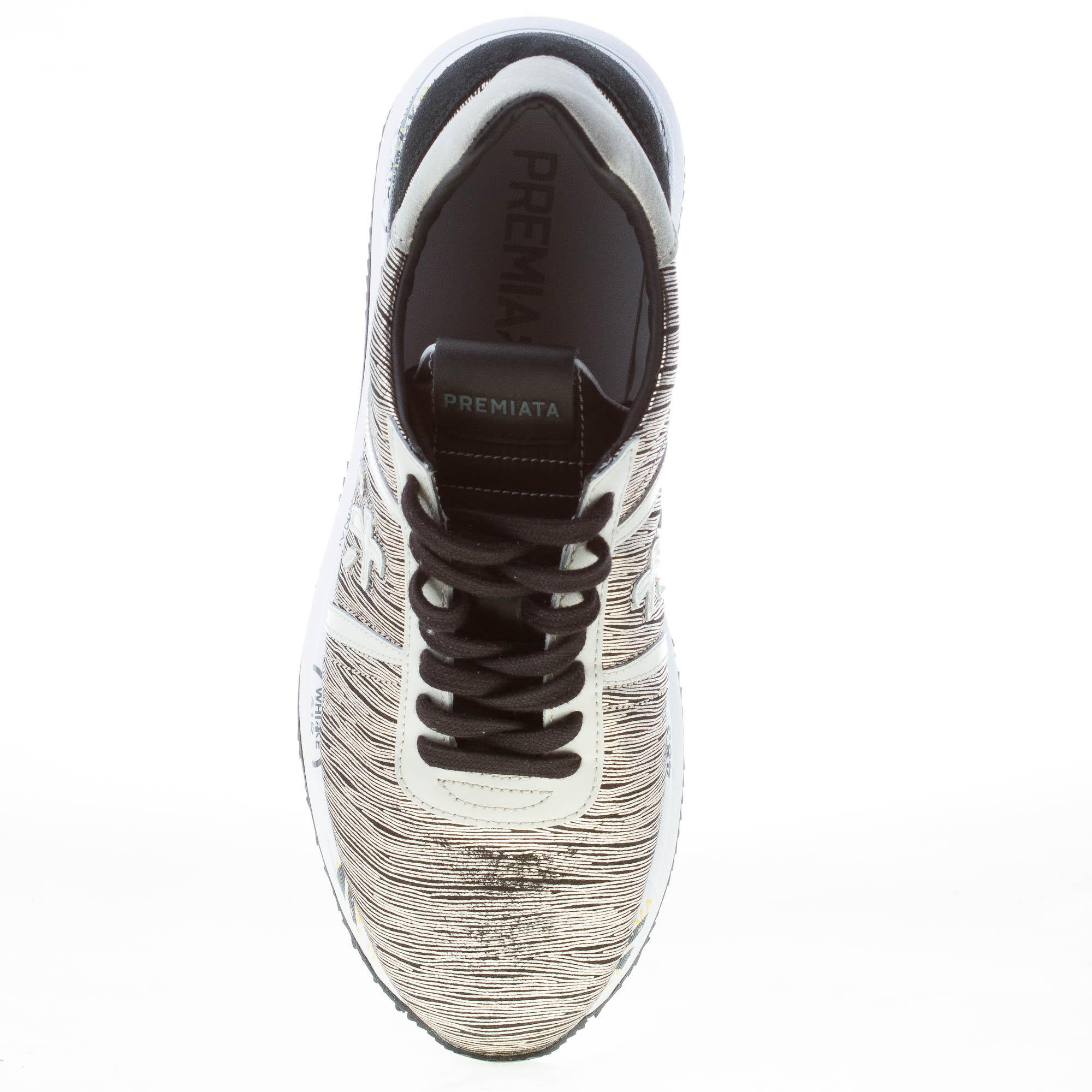 PREMIATA donna sneaker Conny 4500 in pelle a striature ORO più nero |  Strike Calzature