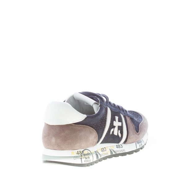 PREMIATA uomo sneaker Eric 2118 in camoscio traforato BLU e grigio - immagine 3