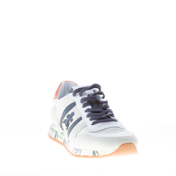 PREMIATA uomo sneaker Eric 4667 in camoscio ECRU e blu - immagine 2