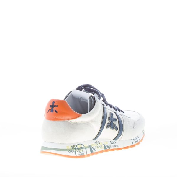 PREMIATA uomo sneaker Eric 4667 in camoscio ECRU e blu - immagine 3