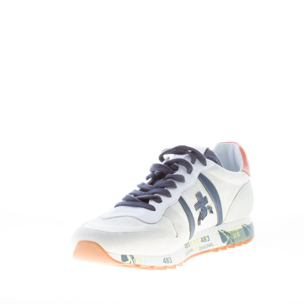 PREMIATA uomo sneaker Eric 4667 in camoscio ECRU e blu - immagine 6
