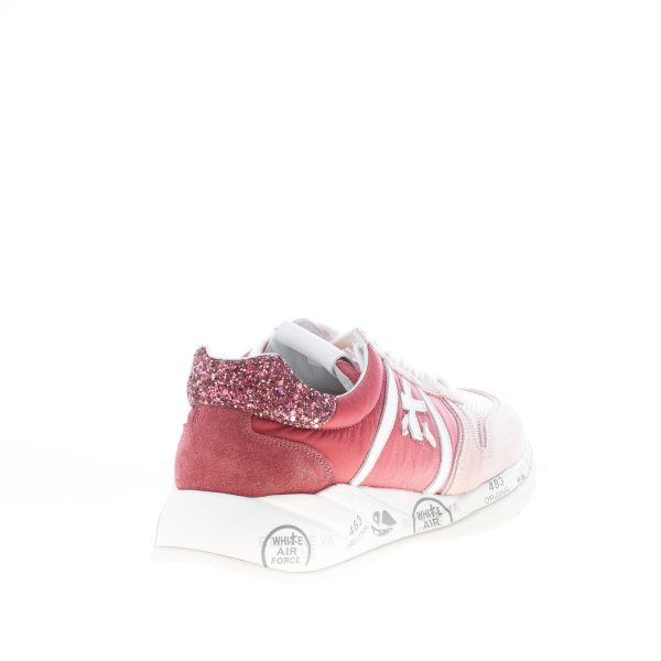 PREMIATA donna sneaker Layla 4691 in camoscio e tessuto ROSA con glitter - immagine 3