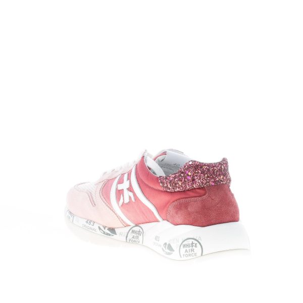 PREMIATA donna sneaker Layla 4691 in camoscio e tessuto ROSA con glitter - immagine 4