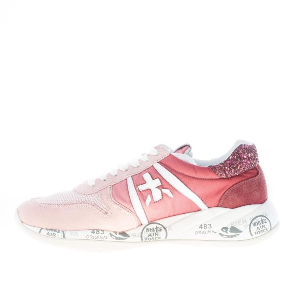 PREMIATA donna sneaker Layla 4691 in camoscio e tessuto ROSA con glitter - immagine 5