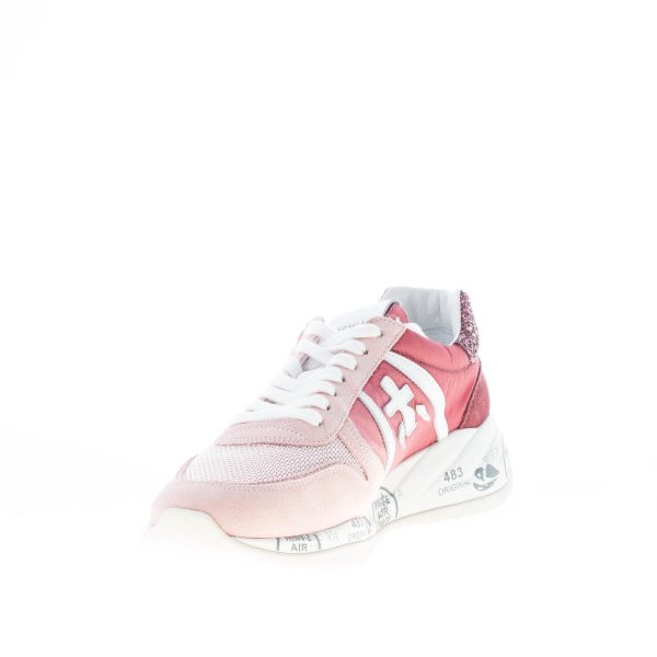 PREMIATA donna sneaker Layla 4691 in camoscio e tessuto ROSA con glitter - immagine 6