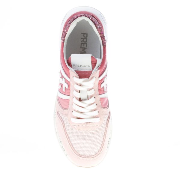 PREMIATA donna sneaker Layla 4691 in camoscio e tessuto ROSA con glitter - immagine 7