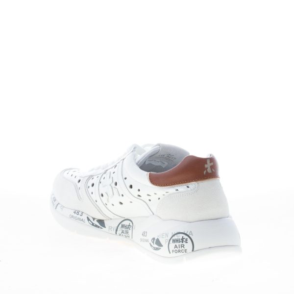 PREMIATA donna sneaker Layla 5217 in camoscio e pelle forata BIANCO - immagine 4