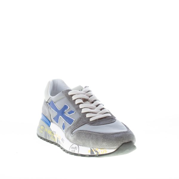 PREMIATA uomo sneaker Mick 4563 in tessuto tecnico e camoscio GRIGIO più bluette - immagine 2