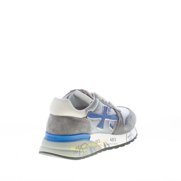 PREMIATA uomo sneaker Mick 4563 in tessuto tecnico e camoscio GRIGIO più bluette - immagine 3