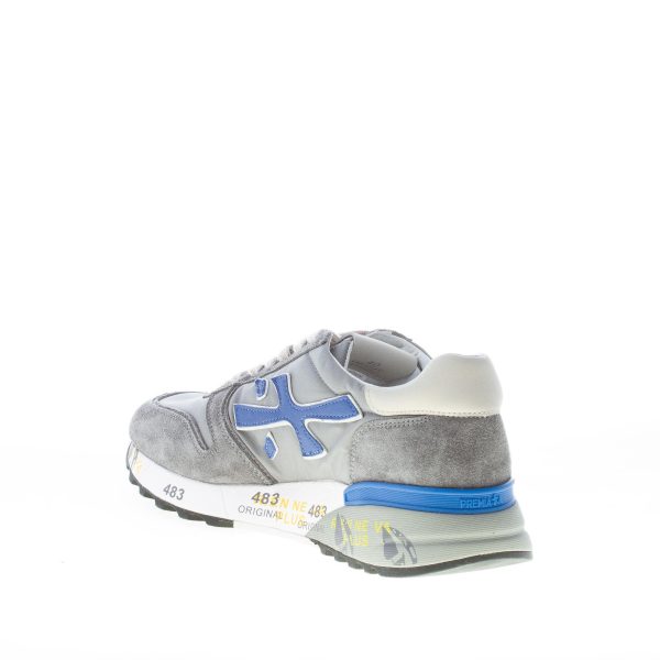 PREMIATA uomo sneaker Mick 4563 in tessuto tecnico e camoscio GRIGIO più bluette - immagine 4