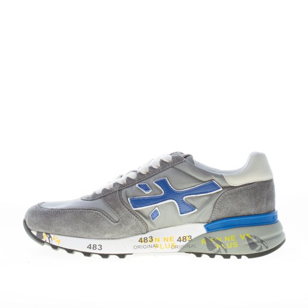 PREMIATA uomo sneaker Mick 4563 in tessuto tecnico e camoscio GRIGIO più bluette - immagine 5
