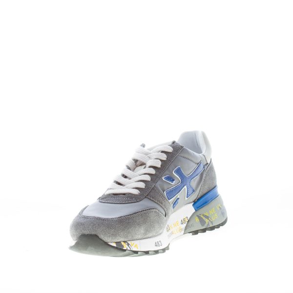 PREMIATA uomo sneaker Mick 4563 in tessuto tecnico e camoscio GRIGIO più bluette - immagine 6