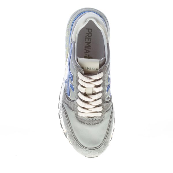 PREMIATA uomo sneaker Mick 4563 in tessuto tecnico e camoscio GRIGIO più bluette - immagine 7