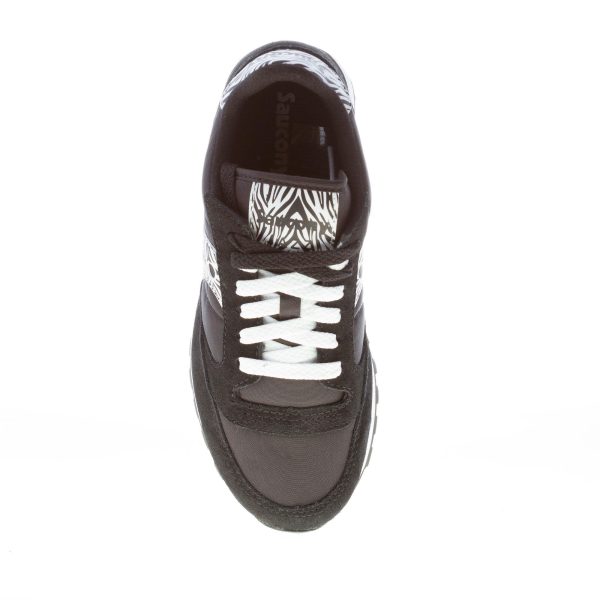 SAUCONY donna sneaker Jazz Original in nylon e camoscio NERO più zebra - immagine 7