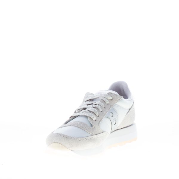 SAUCONY donna sneaker Jazz Original in nylon e camoscio GRIGIO chiaro più argento - immagine 6