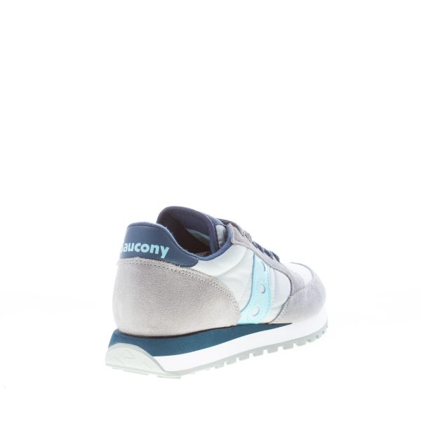 SAUCONY donna sneaker Jazz Original in nylon e camoscio GRIGIO più blu - immagine 3
