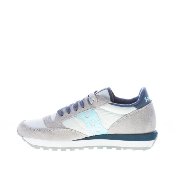 SAUCONY donna sneaker Jazz Original in nylon e camoscio GRIGIO più blu - immagine 5