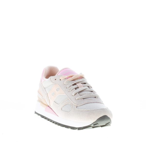 SAUCONY donna sneaker Shadow Original in tessuto e camoscio BEIGE più rosa - immagine 2