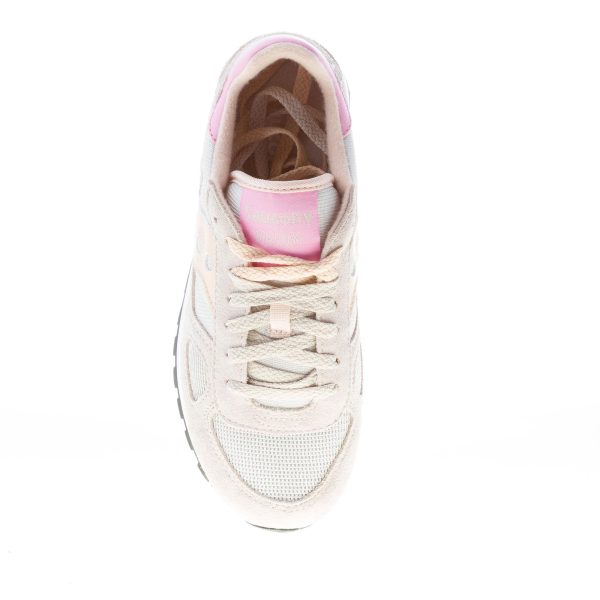 SAUCONY donna sneaker Shadow Original in tessuto e camoscio BEIGE più rosa - immagine 7