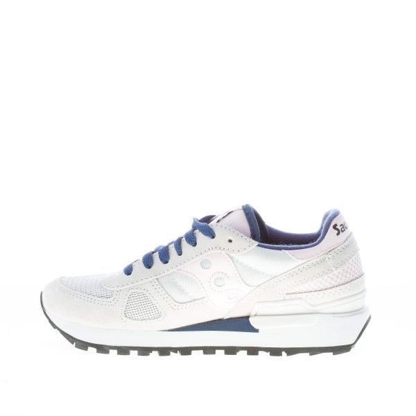 SAUCONY donna sneaker Shadow Original in tessuto e camoscio GRIGIO CHIARO più rosa - immagine 5