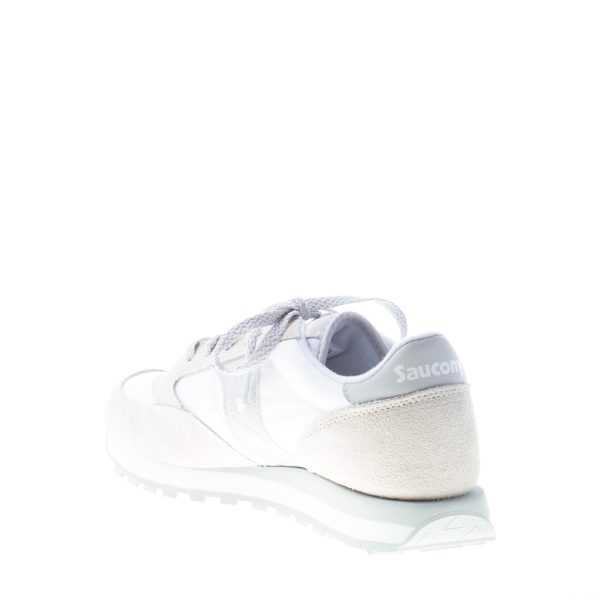 SAUCONY donna sneaker Jazz Original in nylon BIANCO e camoscio GRIGIO - immagine 4