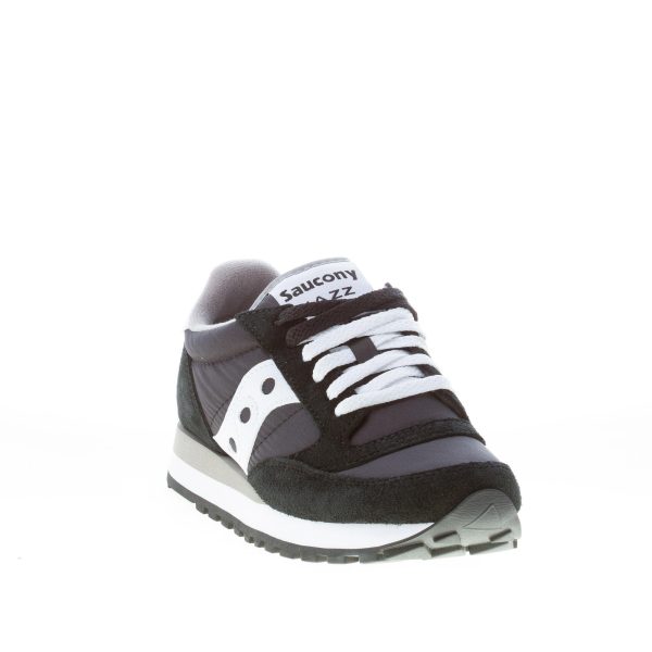SAUCONY donna unisex sneaker Jazz in camoscio e tessuto NERO più bianco - immagine 2