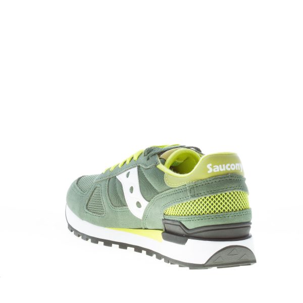 SAUCONY uomo sneaker Shadow Original in tessuto e camoscio VERDE più bianco e giallo - immagine 4