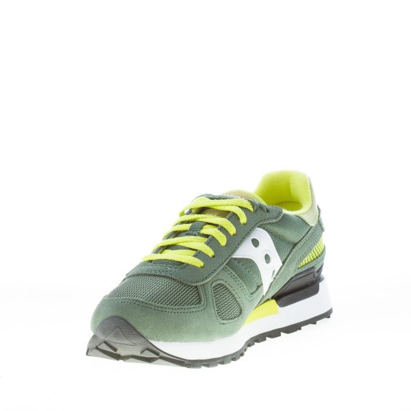 SAUCONY uomo sneaker Shadow Original in tessuto e camoscio VERDE più bianco e giallo - immagine 6
