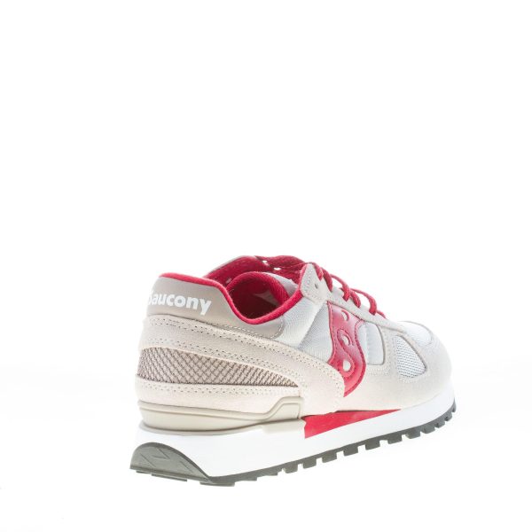 SAUCONY uomo sneaker Shadow Original in tessuto e camoscio BEIGE più rosso - immagine 3