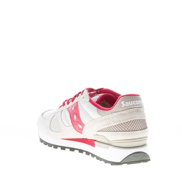 SAUCONY uomo sneaker Shadow Original in tessuto e camoscio BEIGE più rosso - immagine 4