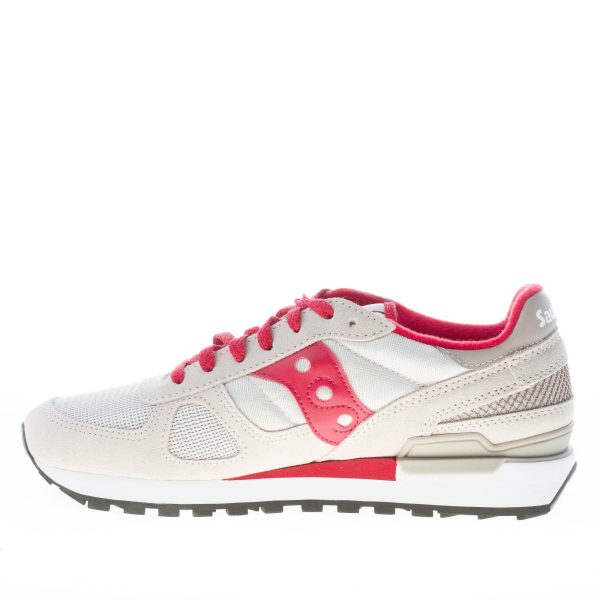SAUCONY uomo sneaker Shadow Original in tessuto e camoscio BEIGE più rosso - immagine 5