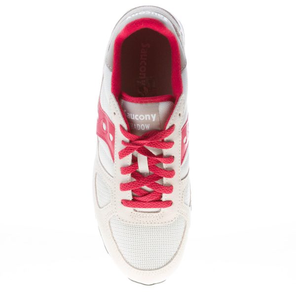 SAUCONY uomo sneaker Shadow Original in tessuto e camoscio BEIGE più rosso - immagine 7