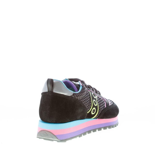 SAUCONY donna sneaker Jazz Triple in camoscio e tessuto a rete NERO più multicolore - immagine 3