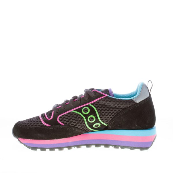 SAUCONY donna sneaker Jazz Triple in camoscio e tessuto a rete NERO più multicolore - immagine 5