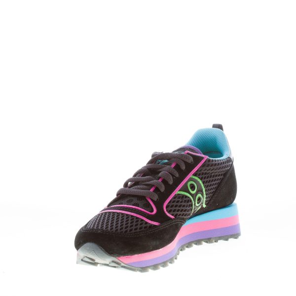 SAUCONY donna sneaker Jazz Triple in camoscio e tessuto a rete NERO più multicolore - immagine 6