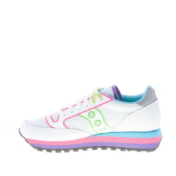 SAUCONY donna sneaker Jazz Triple in camoscio e tessuto a rete BIANCO più multicolore - immagine 5