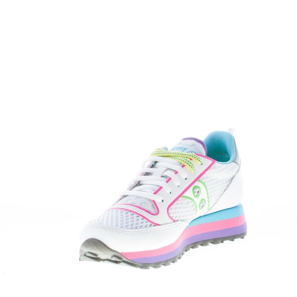 SAUCONY donna sneaker Jazz Triple in camoscio e tessuto a rete BIANCO più multicolore - immagine 6