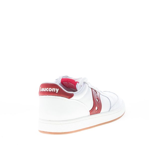 SAUCONY unisex sneaker Jazz Court in pelle BIANCO più rosso - immagine 3